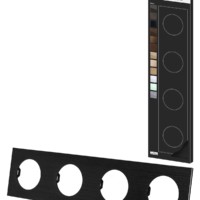 Рамка четверная агат, алюминий, шлифованный, “Байкал” TDM