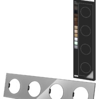 Рамка четверная платина, стекло, “Байкал” TDM