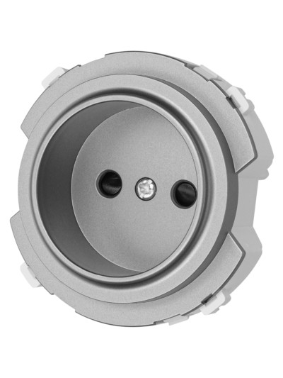 Розетка 2П 16А 250В с защ. шт. платина, "Байкал" TDM — изображение 2