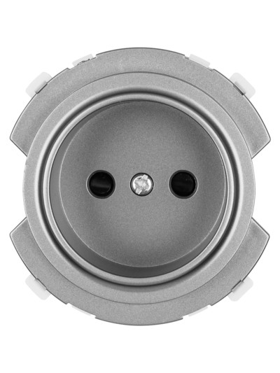 Розетка 2П 16А 250В с защ. шт. платина, "Байкал" TDM — изображение 3