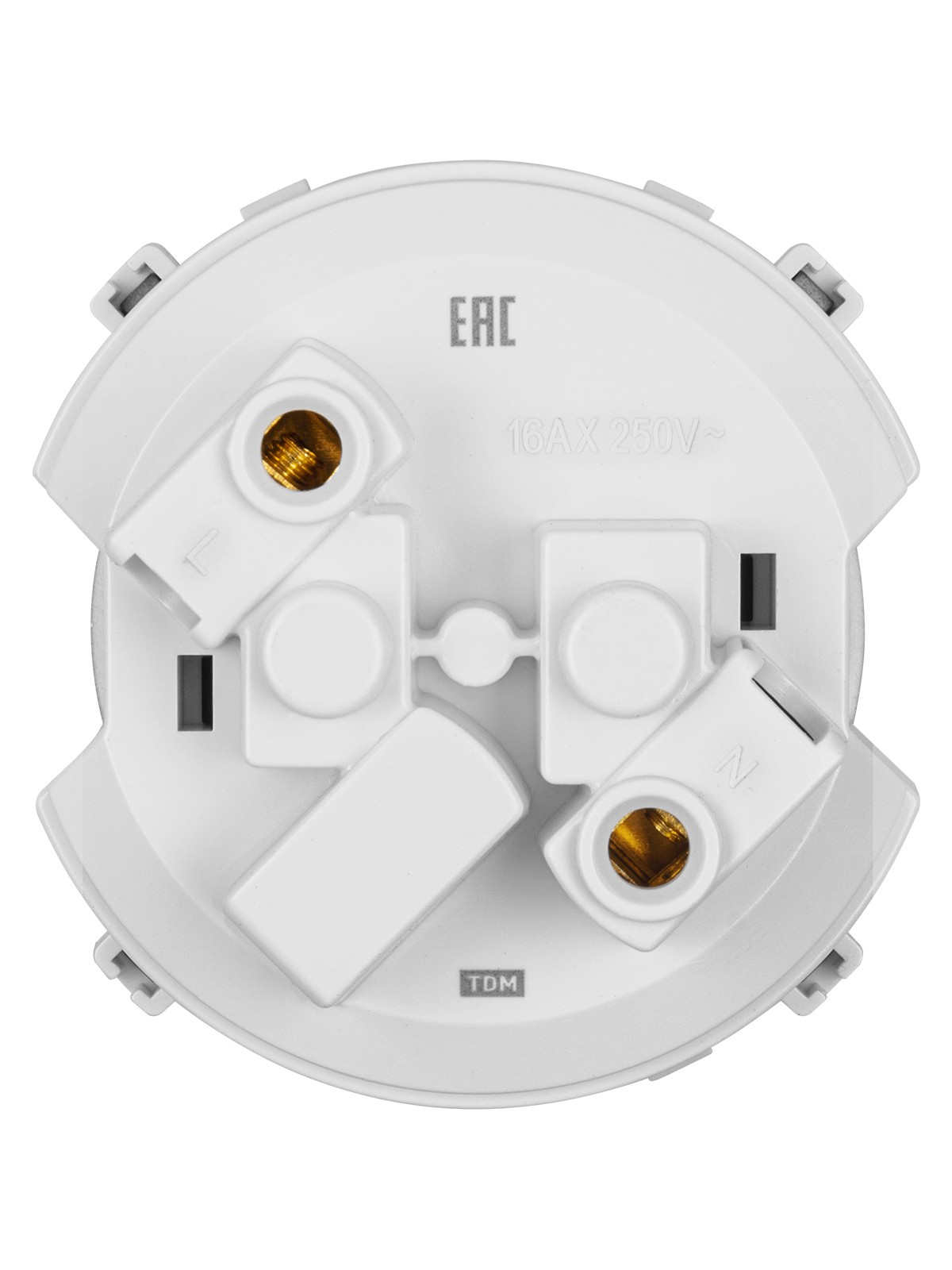 Розетка 2П 16А 250В с защ. шт. платина, "Байкал" TDM — изображение 4