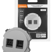 Розетка телефонная RJ11 + компьютерная RJ45 платина, “Байкал” TDM