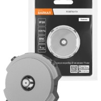 Розетка TV/SAT оконечная платина, “Байкал” TDM