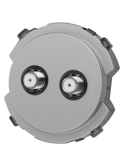 Розетка TV/SAT проходная платина, "Байкал" TDM — изображение 2