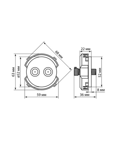 Розетка TV/SAT проходная платина, "Байкал" TDM — изображение 6