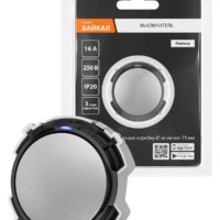 Выключатель 1-кл. 16А 250В кнопочный механизм платина, “Байкал” TDM