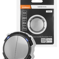 Выключатель 2-кл. 16А 250В проходной кнопочный механизм платина, “Байкал” TDM