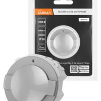 Выключатель карточный 250В 8кВт платина, “Байкал” TDM