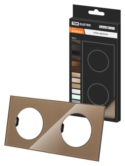 Рамка двойная бронза, стекло, “Байкал” TDM