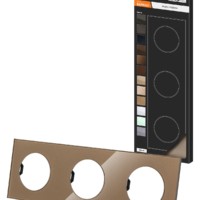 Рамка тройная бронза, стекло, “Байкал” TDM