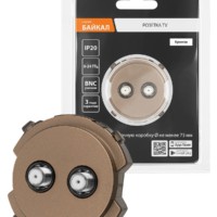 Розетка TV/SAT проходная бронза, “Байкал” TDM