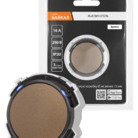 Выключатель 1-кл. 16А 250В проходной кнопочный механизм бронза, “Байкал” TDM