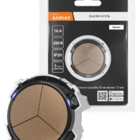 Выключатель 3-кл. 16А 250В кнопочный механизм бронза, “Байкал” TDM