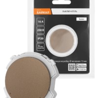 Выключатель 1-кл. 16А 250В проходной бронза, “Байкал” TDM