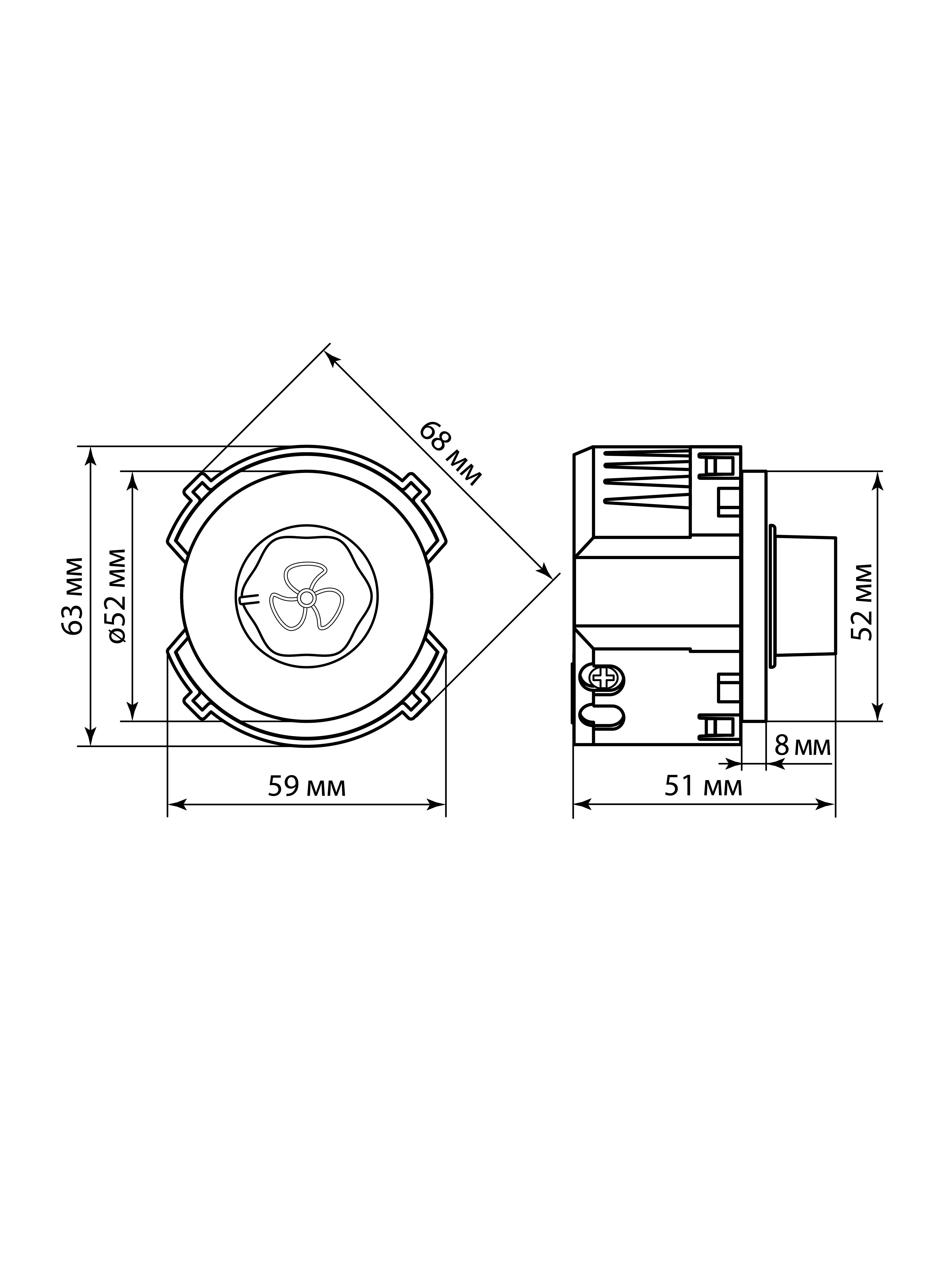 Диммер для вентилятора (RL, 500Вт) поворотный бронза, "Байкал" TDM — изображение 6