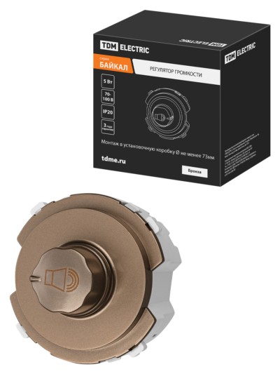 Регулятор громкости бронза, “Байкал” TDM