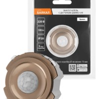 Выключатель с датчиком движения 16А 250В бронза, “Байкал” TDM