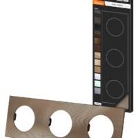 Рамка тройная бронза, алюминий, текстурированный, “Байкал” TDM