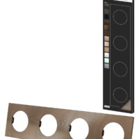 Рамка четверная бронза, алюминий, текстурированный, “Байкал” TDM