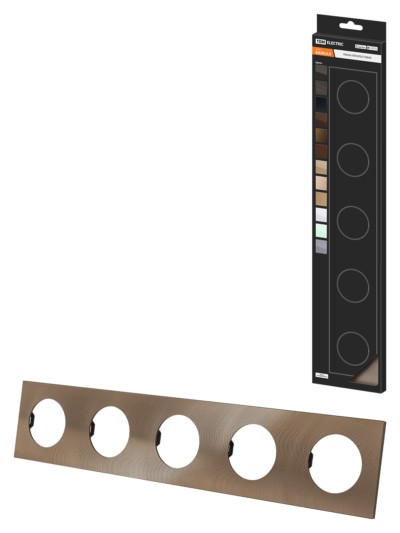 Рамка пятипостовая бронза, алюминий, текстурированный, “Байкал” TDM