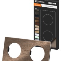 Рамка двойная бронза, алюминий, шлифованный, “Байкал” TDM