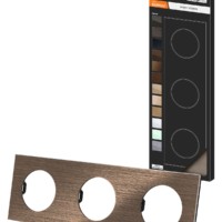 Рамка тройная бронза, алюминий, шлифованный, “Байкал” TDM