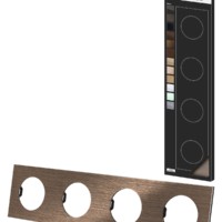 Рамка четверная бронза, алюминий, шлифованный, “Байкал” TDM