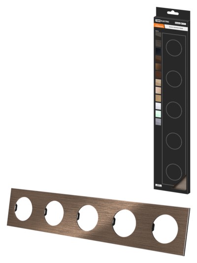 Рамка пятипостовая бронза, алюминий, шлифованный, “Байкал” TDM