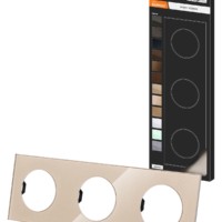 Рамка тройная шампань, стекло, “Байкал” TDM