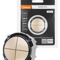 Выключатель 4-кл. 16А 250В проходной кнопочный механизм шампань, “Байкал” TDM