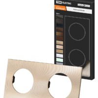 Рамка двойная шампань, алюминий, текстурированный, “Байкал” TDM