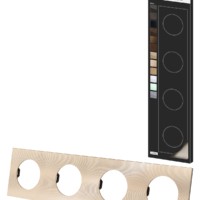 Рамка четверная шампань, алюминий, текстурированный, “Байкал” TDM