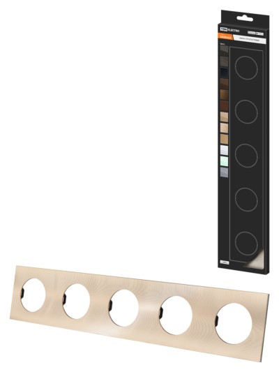 Рамка пятипостовая шампань, алюминий, текстурированный, “Байкал” TDM