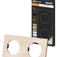 Рамка двойная шампань, алюминий, шлифованный, “Байкал” TDM