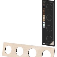 Рамка четверная шампань, алюминий, шлифованный, “Байкал” TDM