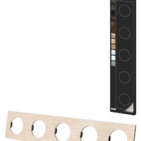 Рамка пятипостовая шампань, алюминий, шлифованный, “Байкал” TDM