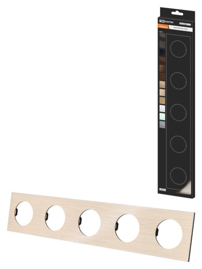 Рамка пятипостовая шампань, алюминий, шлифованный, “Байкал” TDM