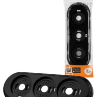 Рамка 3-х постовая черная «Виви» TDM