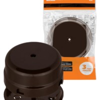 Коробка распаячная D90х43 мм инд. штрихкод  коричневая «Виви» TDM