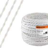 Провод ретро Эко 2х2,5 витой ГОСТ белый 50м TDM