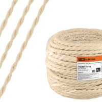 Провод ретро Эко 2х2,5 витой ГОСТ бежевый 50м TDM