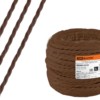 Провод ретро Эко 2х1,5 витой ГОСТ коричневый 50м TDM