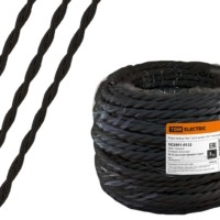 Провод ретро Эко 2х2,5 витой ГОСТ черный 50м TDM