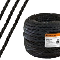 Провод ретро Эко 3х1,5 витой ГОСТ черный 50м TDM