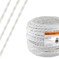 Провод ретро Эко 2х1,5 витой ГОСТ белый 20м TDM