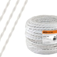 Провод ретро Эко 2х2,5 витой ГОСТ белый 20м TDM