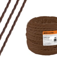 Провод ретро Эко 2х2,5 витой ГОСТ коричневый 20м TDM