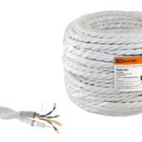 Провод ретро Эко TV + Internet  витой белый 45м TDM