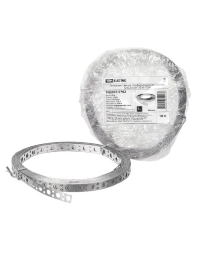 Лента монтажная перфорированная прямая 12×0,55 мм (10 м) TDM