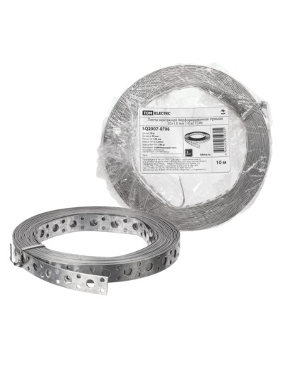 Лента монтажная перфорированная прямая 20×1,0 мм (10 м) TDM
